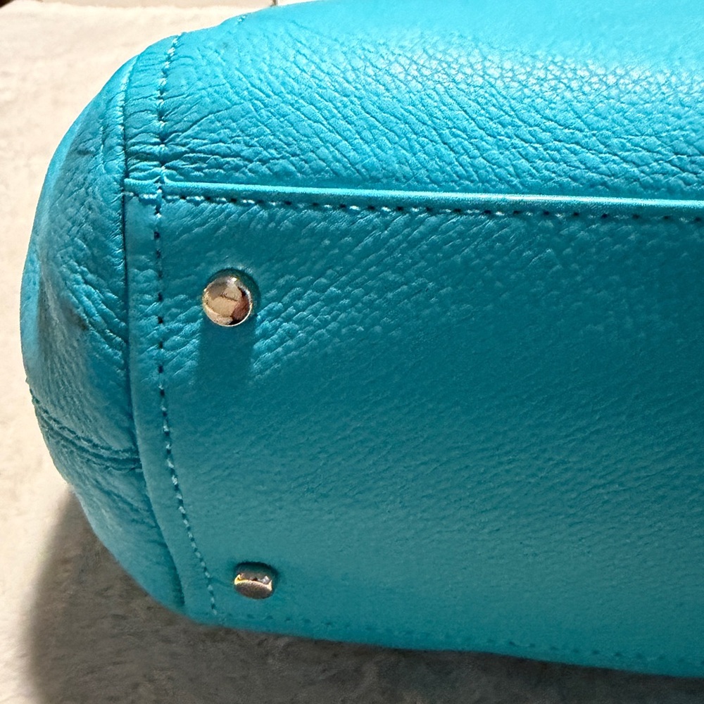 Kate Spade Cobble Hill Kori Large Tote Adriatic turquoise Pebbled Leather NWT - Picture 13 of 15